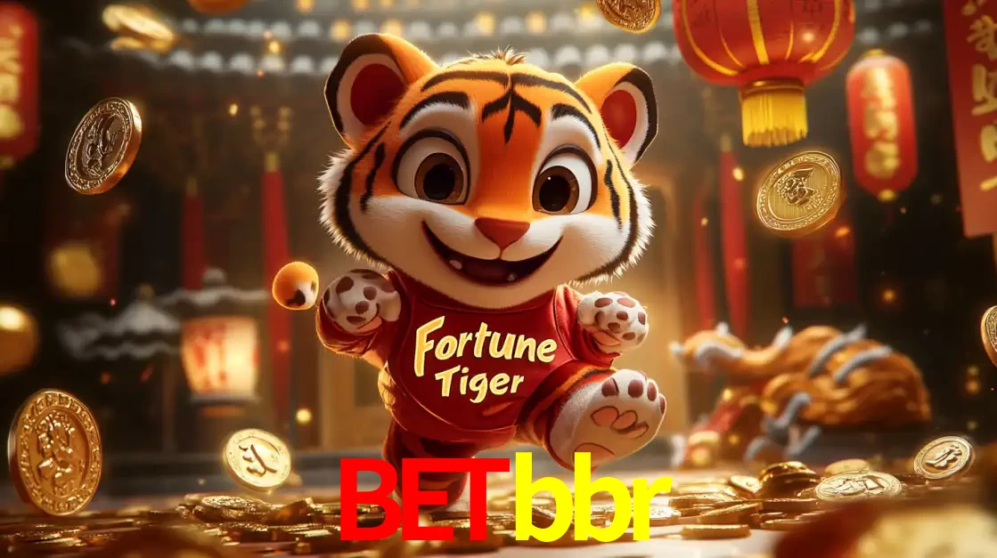 O alegre personagem do Fortune Tiger correndo sobre um caminho de moedas de ouro, simbolizando os grandes prêmios e a diversão do popular jogo de slot do betbbr.